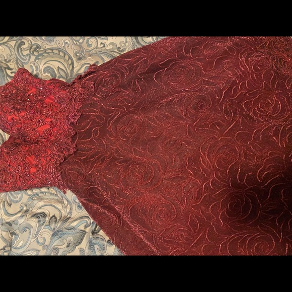 Ruby Red Roses Prom Dress - Picture 6 of 7